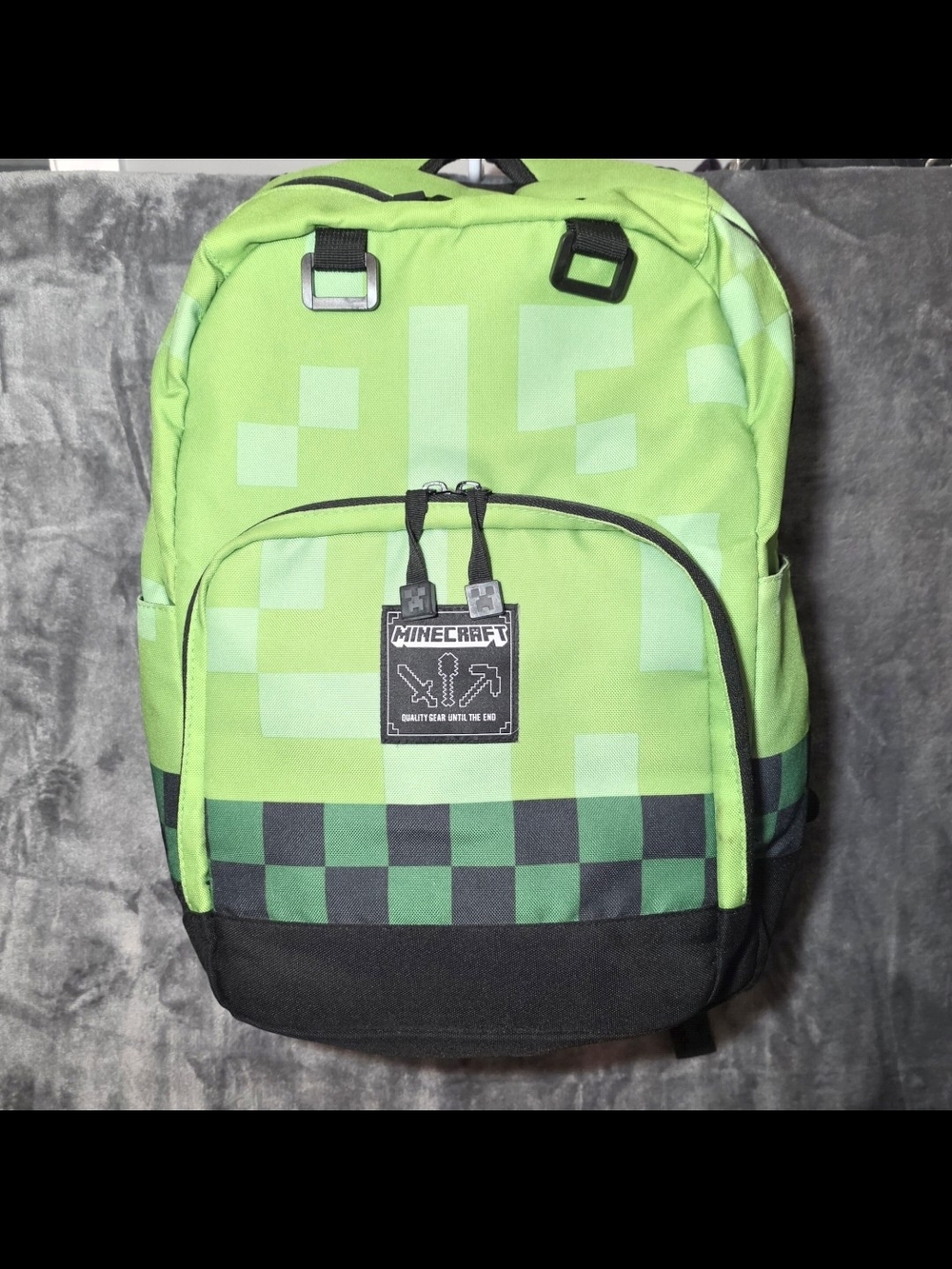 Official JINX Minecraft Creeper Kids Full-Size Backpack